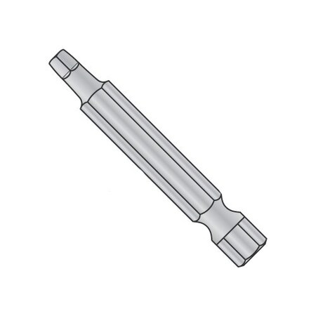 Newport Fasteners 1 X 1 15/16 X 1/4 Square Recess Power Bit/Point Size: No 1/Length 1 15/16/Shank: 1/4, 100PK 494578